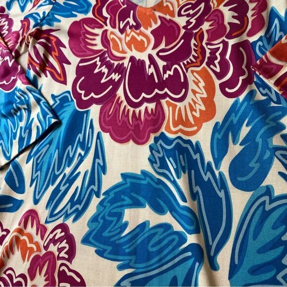 Diane Von Furstenburg Floral Silk Dress Size 6 - Picture 13 of 13